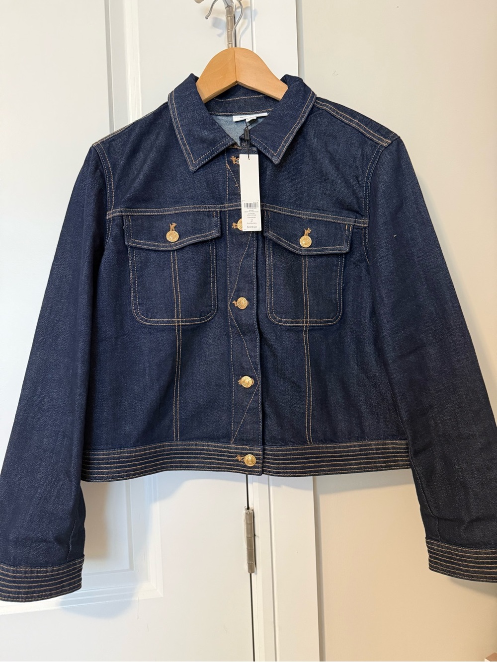 NWT Chico’s Indigo Denim Jacket - Women's Classic Trucker size 2 Large